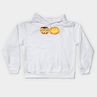 Halloween pumpkins faces Kids Hoodie